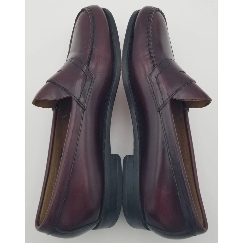 G. H. Bass & Co. Weejuns Burgandy Oxblood Leather Penny Loafers Men's Size 11 D